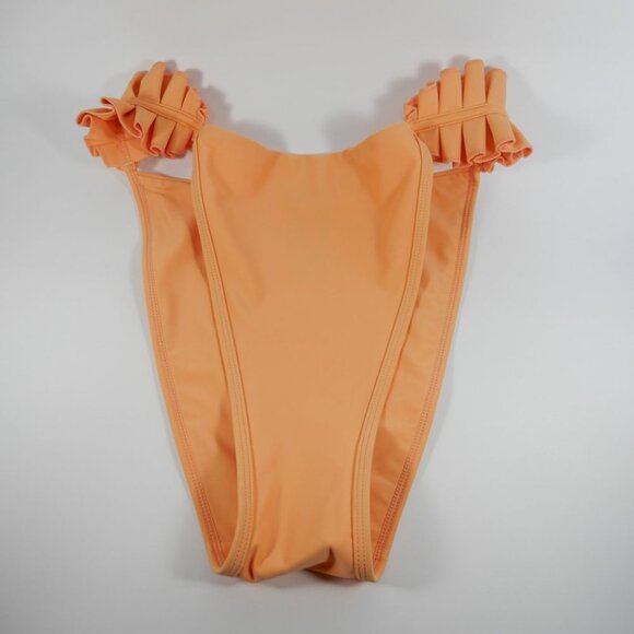 Andrea Iyamah Mulan Swim BIKINI BOTTOM Ruffled Size XL Apricot Peach Orange NEW - Picture 7 of 15
